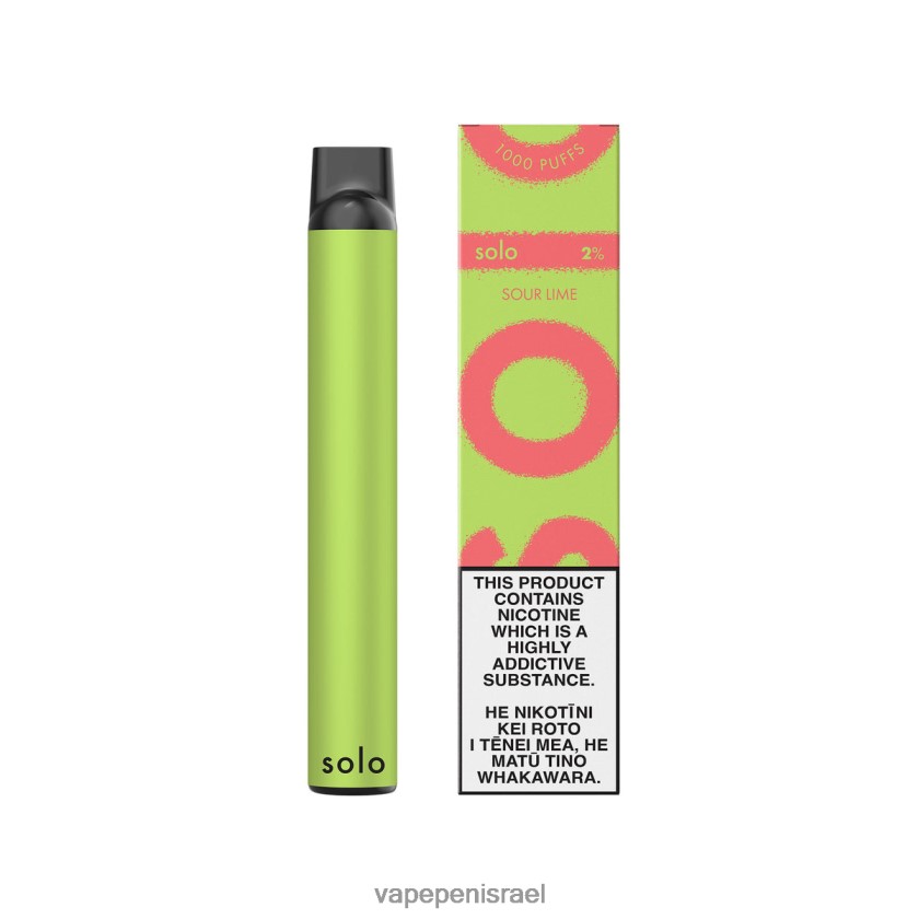 Vape Juice Israel - Solo ואפי חד פעמי ליים חמוץ 2RHF8618