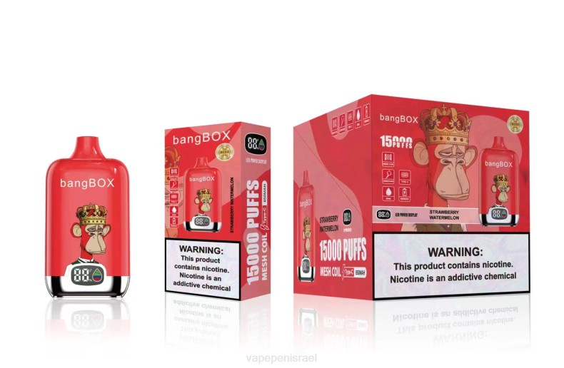 Disposable Vape Israel - Bang Box 15000 שאיפות אבטיח תות 8X0247