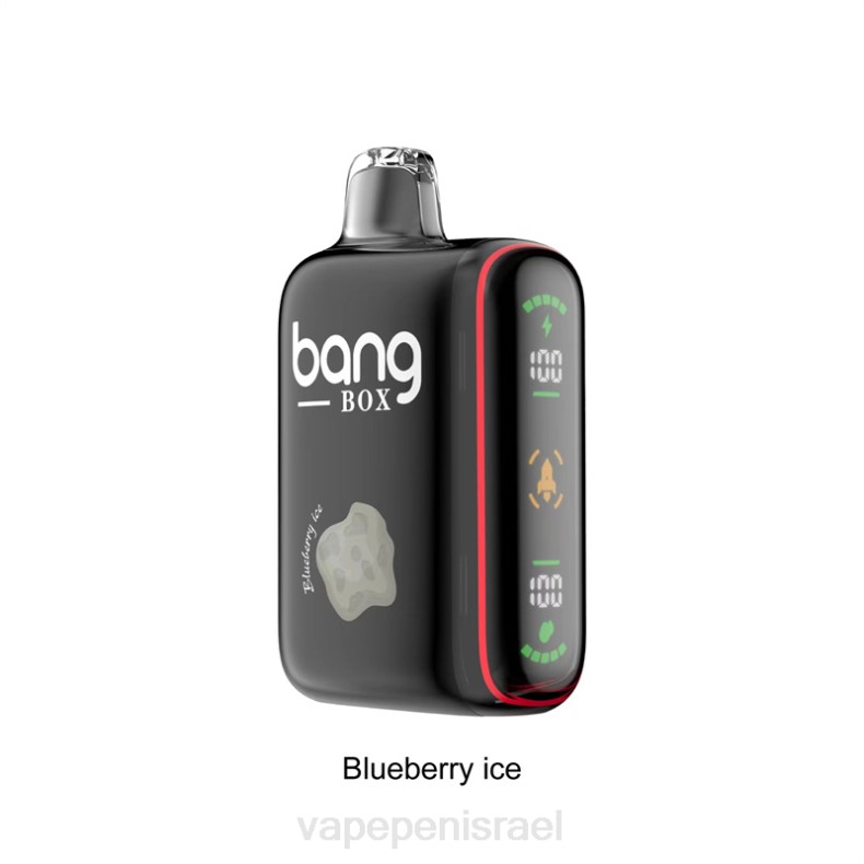 Disposable Vape Israel - Bang Box תצוגת כוח חכמה של 9000-18000 נשיפות קרח אוכמניות 8X0232