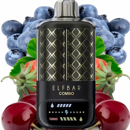Disposable Vape Israel - Elf Bar Combo 25,000 אוכמניות חמוץ פטל ודובדבן LNJHNR2