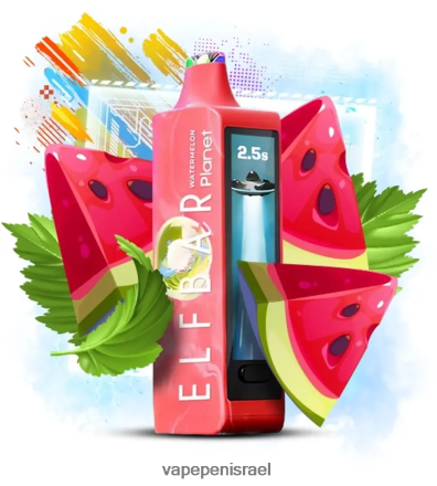 Disposable Vape Israel - Elf Bar Planet 25,000 אֲבַטִיחַ LNJHNR12