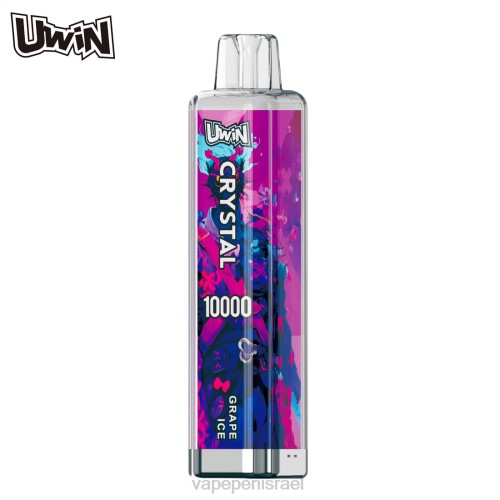 Disposable Vape Israel - UWIN CRYSTAL 10,000 אדים חד פעמיים P4D26367 קרח ענבים