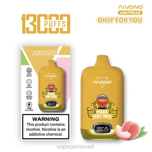 E Cigarette Liquid - Aivono AIM FREAK 13000 P4D26245 מיץ פירות אפרסק
