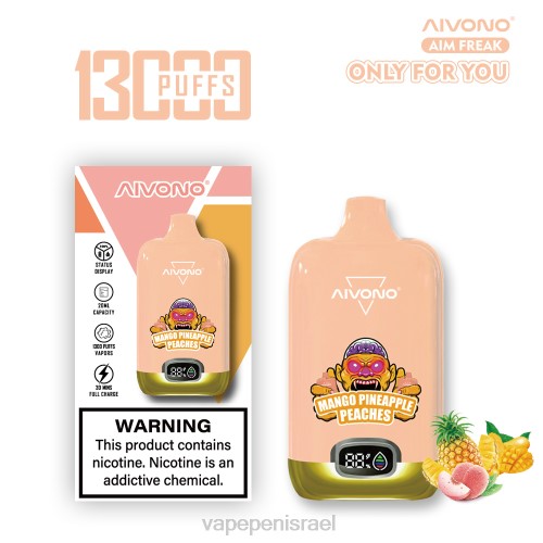 E Cigarette Liquid - Aivono AIM FREAK 13000 P4D26250 מנגו אננס אפרסקים