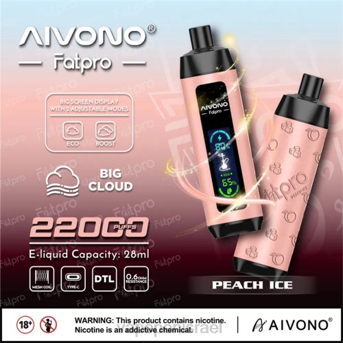 E Cigarette Liquid - Aivono Fatpro 22000 P4D265 קרח אפרסק