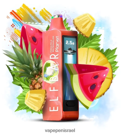 E Cigarette Liquid - Elf Bar Planet 25,000 אבטיח אננס LNJHNR25