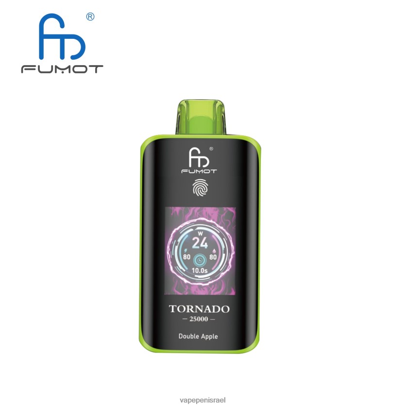 E Cigarette Liquid - Fumot Tornado 25000 וואפ חד פעמי תפוח כפול LTLF065