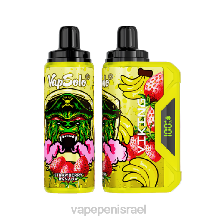 E Cigarette Liquid - Vapsolo VIKING ואפי חד פעמי בננה תות 2264155
