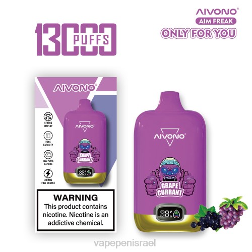 Vape Israel - Aivono AIM FREAK 13000 P4D26251 דומדמניות ענבים