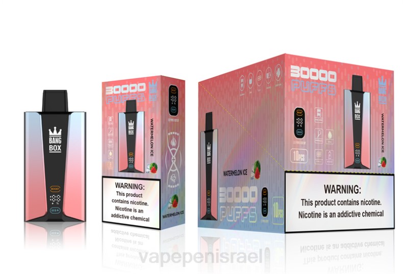 Vape Israel - Bang Box מסך חכם 30000 נשיפות קרח אבטיח 8X0286