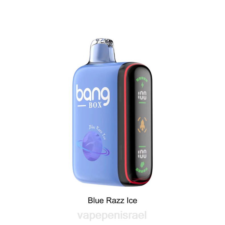 Vape Israel - Bang Box תצוגת כוח חכמה של 9000-18000 נשיפות קרח כחול razz 8X0226
