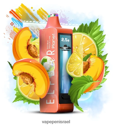 Vape Israel - Elf Bar Planet 25,000 ליים אפרסק כפול LNJHNR31