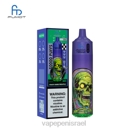 Vape Israel - Fumot Tornado מוזיקה של 30 אלף אננס מנגו אפרסק NF8L21