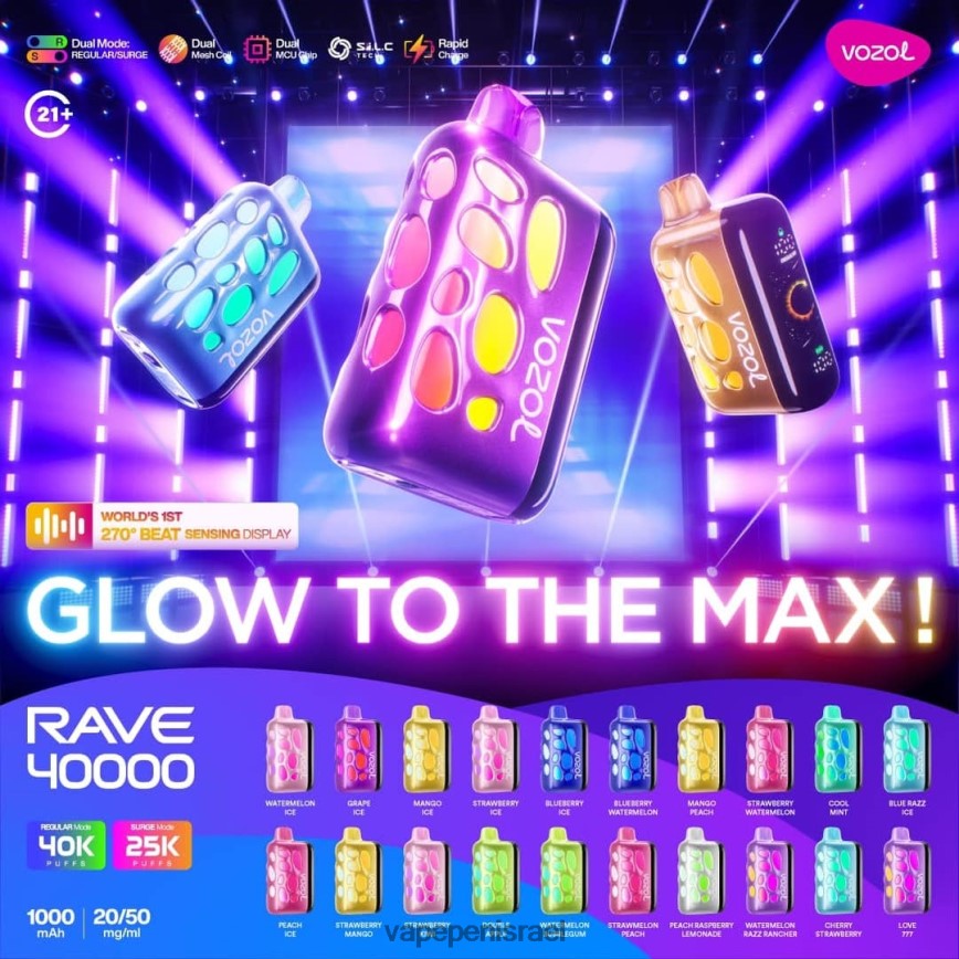 Vape Israel - Vozol Rave 40000 VLFP0Z1