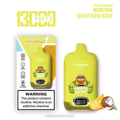 Vape Juice Israel - Aivono AIM FREAK 13000 P4D26248 קוקוס אננס