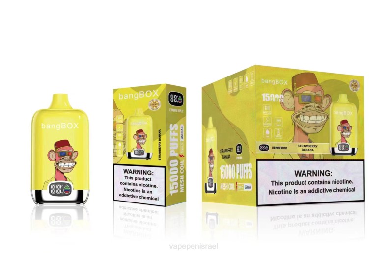 Vape Juice Israel - Bang Box 15000 שאיפות בננה תות 8X0243