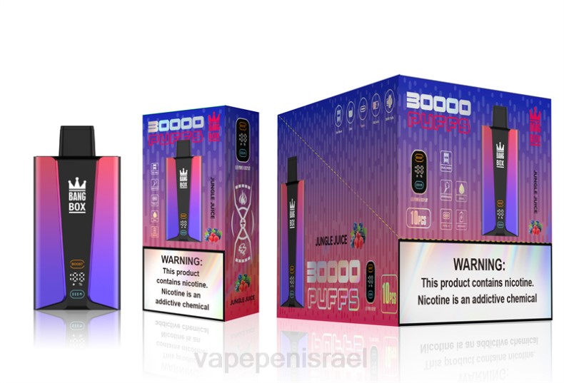 Vape Juice Israel - Bang Box מסך חכם 30000 נשיפות מיץ ג'ונגל 8X0278