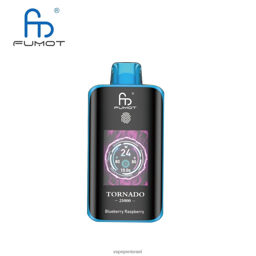 Vape Juice Israel - Fumot Tornado 25000 וואפ חד פעמי אוכמניות פטל LTLF063