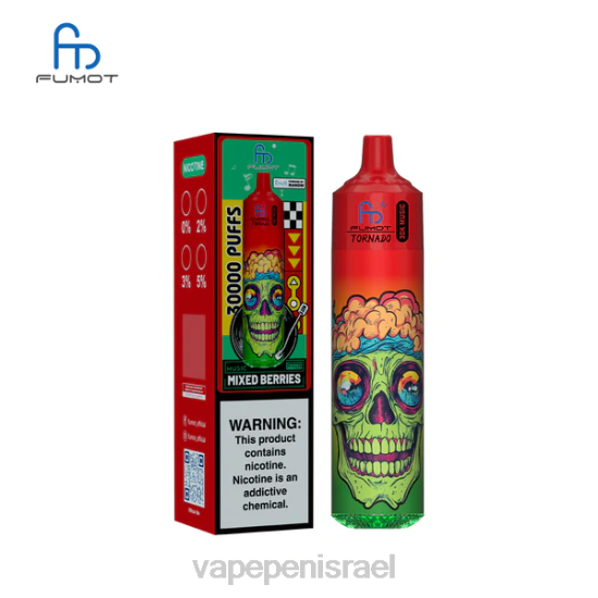 Vape Juice Israel - Fumot Tornado מוזיקה של 30 אלף פירות יער מעורבים NF8L18