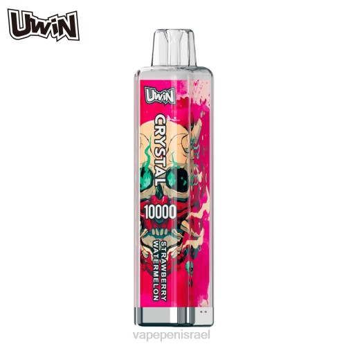 Vape Juice Israel - UWIN CRYSTAL 10,000 אדים חד פעמיים P4D26368 אבטיח תות