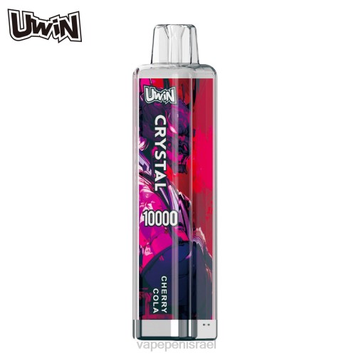 Vape Juice Israel - UWIN CRYSTAL 10,000 אדים חד פעמיים P4D26378 קולה דובדבן