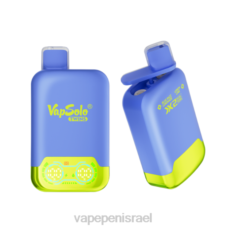 Vape Juice Israel - Vapsolo TWINS ואפי חד פעמי לימונדה כחולה ראז ולימון ליים 2264138