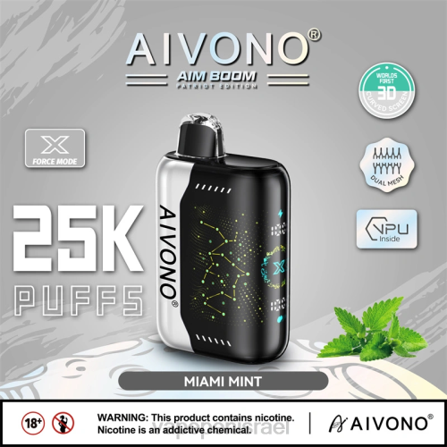 Vape Pen - Aivono AIM BOOM 25,000 P4D26349 מיאמי מנטה