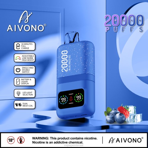 Vape Pen - Aivono AIM magic 20000 P4D2679 קרח כחול razz