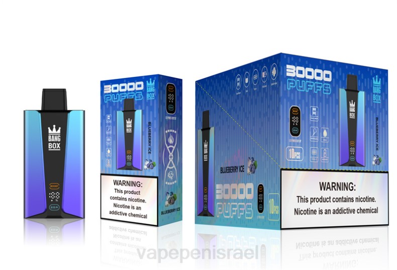 Vape Pen - Bang Box מסך חכם 30000 נשיפות קרח אוכמניות 8X0279
