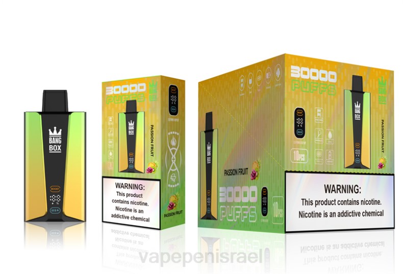 Vape Pen - Bang Box מסך חכם 30000 נשיפות פסיפלורה 8X0284