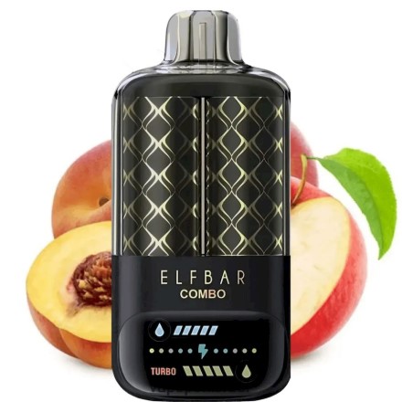 Vape Pen - Elf Bar Combo 25,000 תפוח ואפרסק עסיסי LNJHNR4