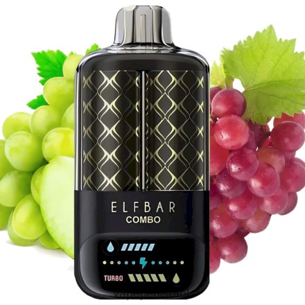 Vape Pen - Elf Bar Combo 25,000 ענבים ירוקים וענבים LNJHNR9