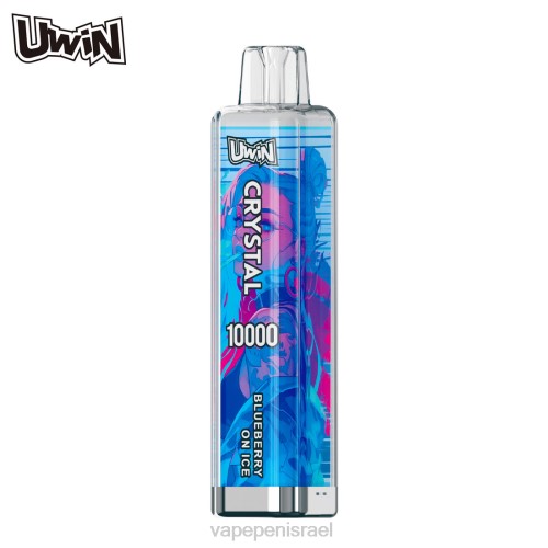 Vape Pen - UWIN CRYSTAL 10,000 אדים חד פעמיים P4D26369 אוכמניות על קרח