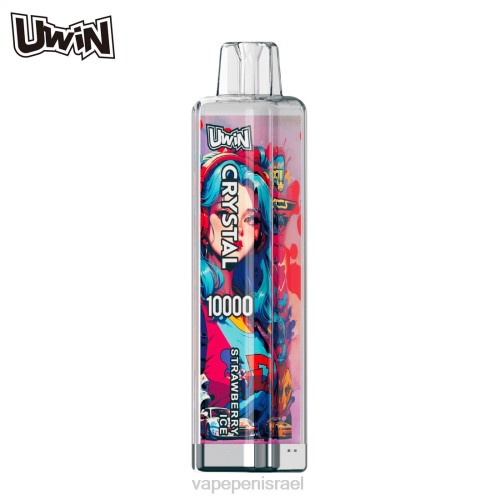 Vape Pen - UWIN CRYSTAL 10,000 אדים חד פעמיים P4D26374 קרח תות