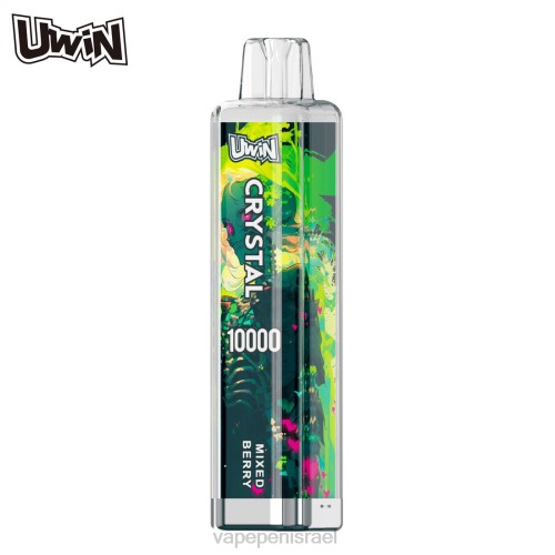 Vape Pen - UWIN CRYSTAL 10,000 אדים חד פעמיים P4D26379 ברי מעורב