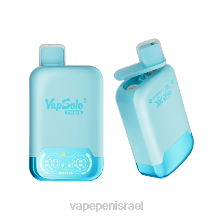 Vape Pen - Vapsolo TWINS ואפי חד פעמי קרח אוכמניות ודובדבן תוסס 2264139