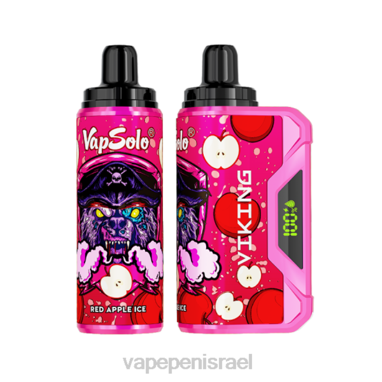 Vape Pen - Vapsolo VIKING ואפי חד פעמי קרח תפוח אדום 2264154