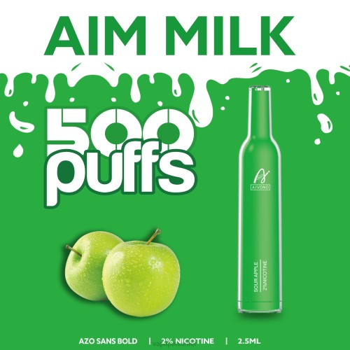 Disposable Vape Israel - Aivono AIM MILK 500 P4D26267 תפוח חמוץ