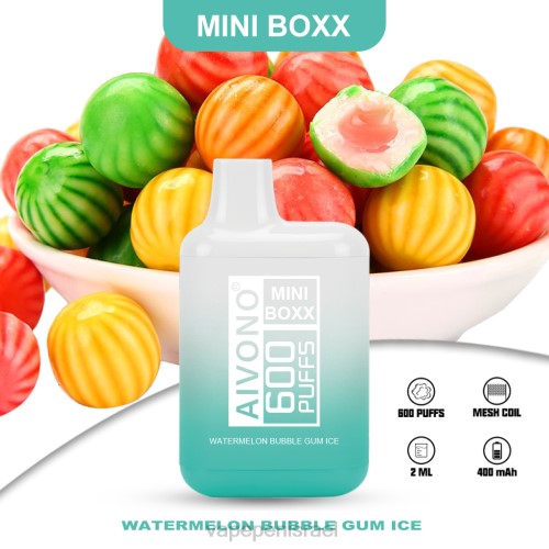 E Cigarette Liquid - Aivono AIM MINI BOXX 600 P4D26235 קרח מסטיק אבטיח