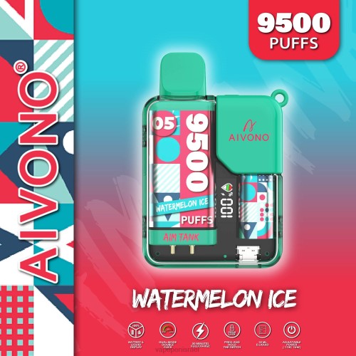 Disposable Vape Israel - Aivono AIM TANK 9500 P4D2637 קרח אבטיח