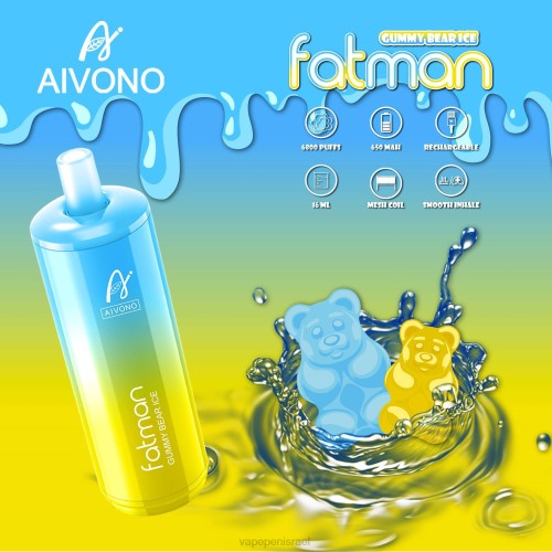 Disposable Vape Israel - Aivono FATMAN 6800 P4D2632 קרח דוב גומי