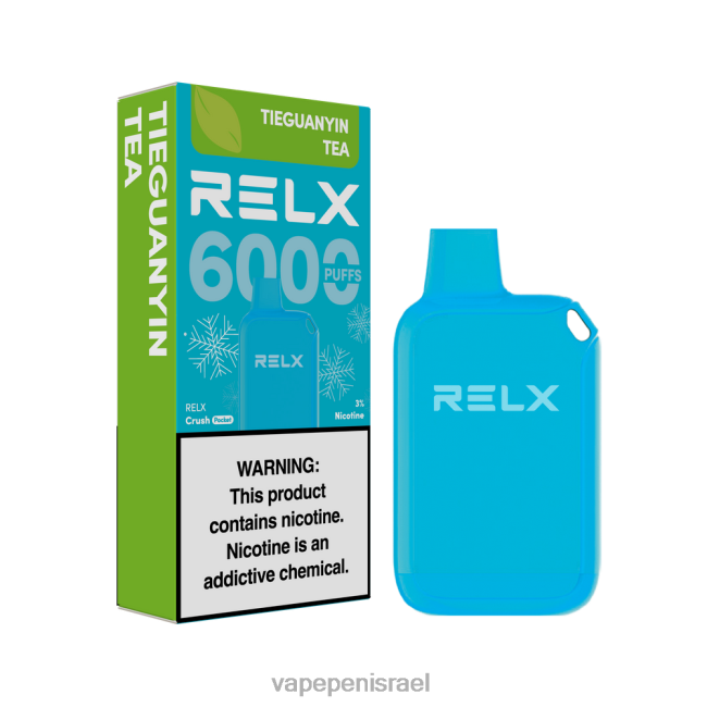 Disposable Vape Israel - RELX Crush Pocket 6000 קפואים תה tieguanyin 0D04Z22