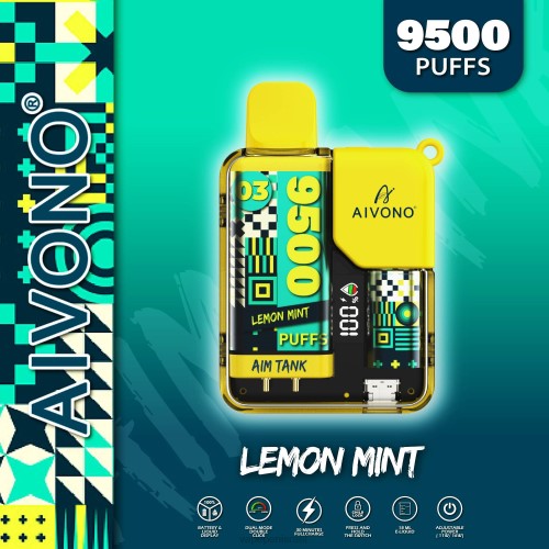 E Cigarette Liquid - Aivono AIM TANK 9500 P4D2635 נענע לימון
