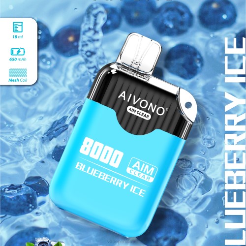 Vape Israel - Aivono AIM CLEAR 8000 P4D26206 קרח אוכמניות