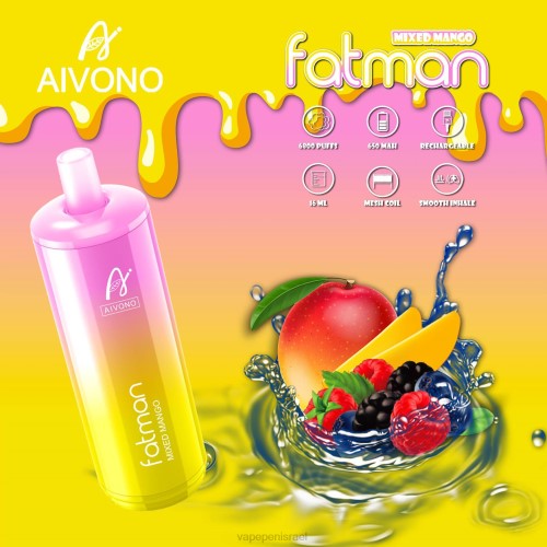 Vape Israel - Aivono FATMAN 6800 P4D2626 מנגו מעורב