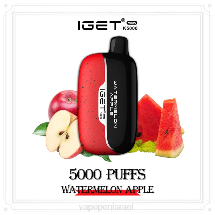 Vape Israel - IGET Moon k5000 6JZL6 תפוח אבטיח