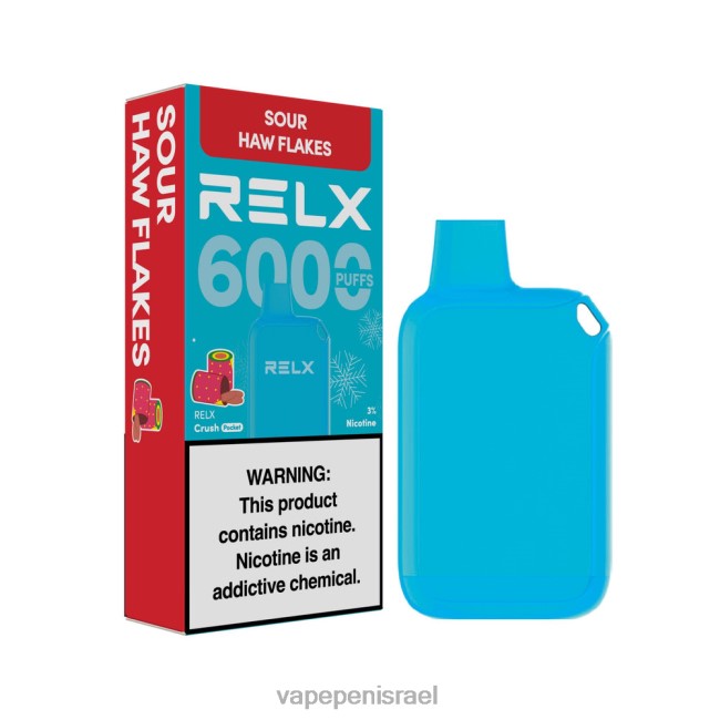 Vape Israel - RELX Crush Pocket 6000 קפואים פתיתי האו חמוץ 0D04Z16