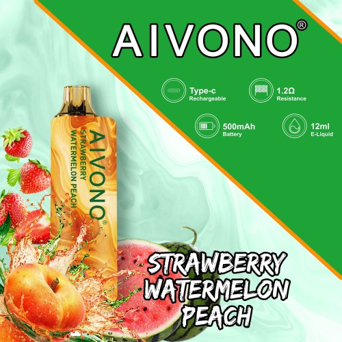 Vape Juice Israel - Aivono AIM GUN 7000 P4D26108 אפרסק תות אבטיח