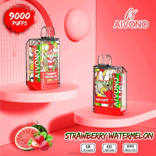 Vape Juice Israel - Aivono AIM XXL מדבקת פה 9000 שקופה P4D2653 אבטיח תות