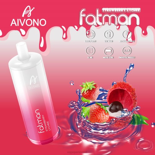 Vape Juice Israel - Aivono FATMAN 6800 P4D2623 ליצ'י תות